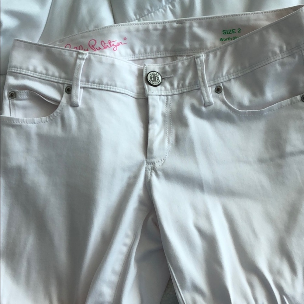 Lilly Pulitzer Size 2 White Skinny Jeans